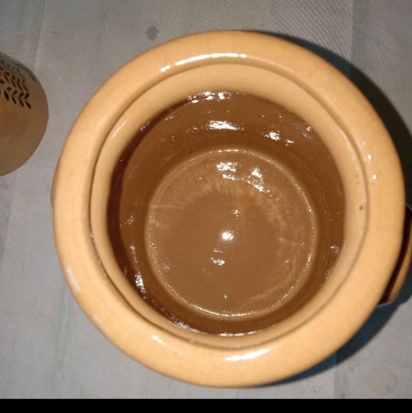 Primitive 2 Pc Crock & Candle Burner - Picture 2 of 7